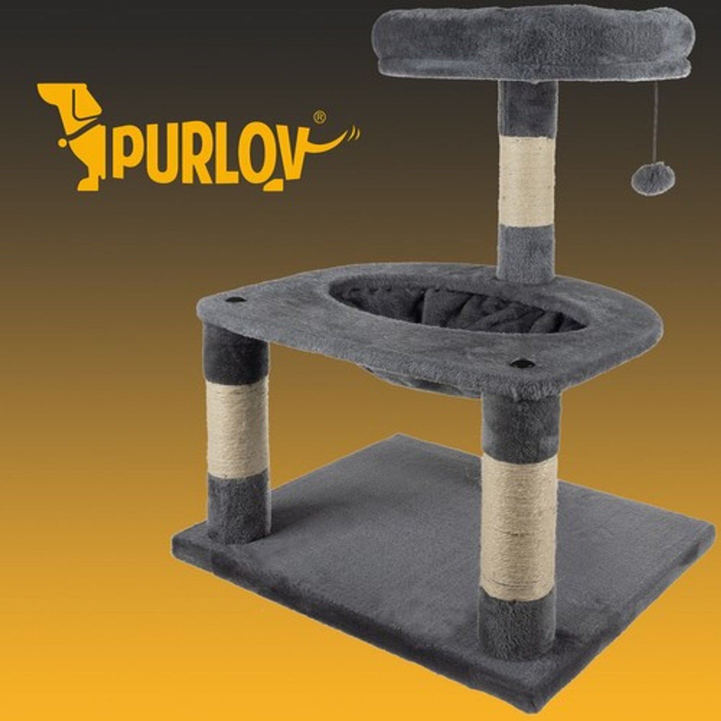 Kattenboom 71cm grijs Purlov 21711