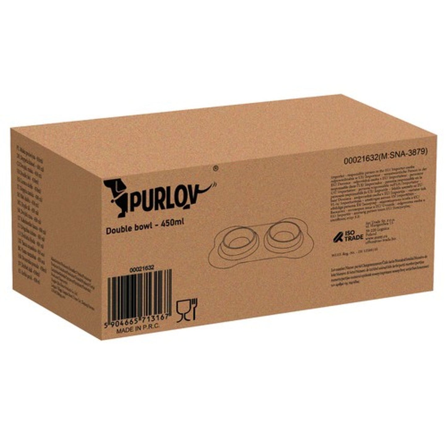 Dubbele kom - 450ml Purlov 21632