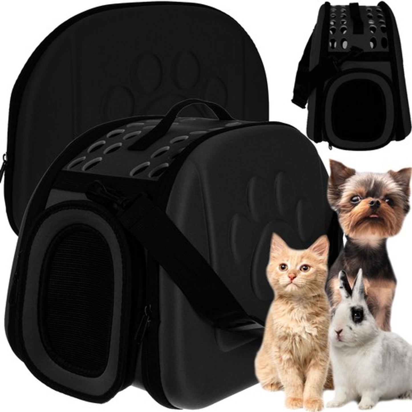 Transporter - honden-/kattentas - zwart
