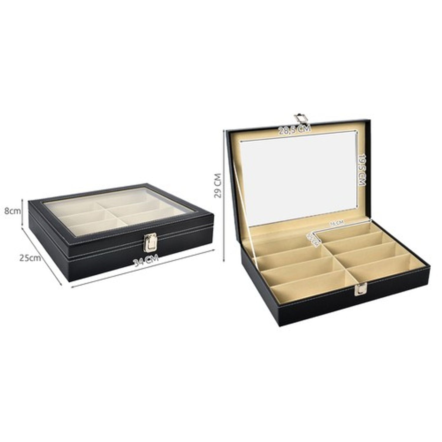Brillenorganizer met 8 compartimenten